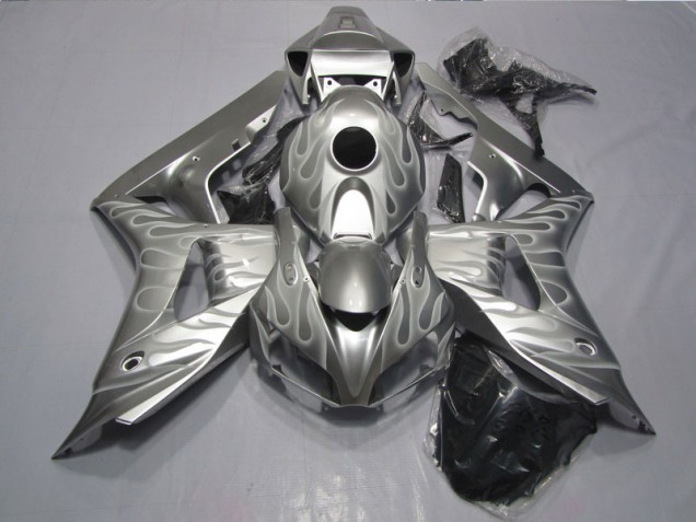 06-07 Silber Flamme Honda CBR1000RR Motorrad Verkleidung 06-07 Silber Flamme Honda CBR1000RR Motorrad Verkleidung