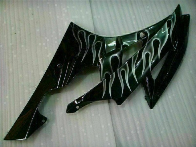 06-07 Silber Flamme Schwarz Yamaha YZF R6 Motorrad Verkleidung