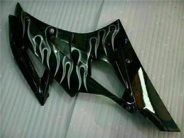 06-07 Silber Flamme Schwarz Yamaha YZF R6 Motorrad Verkleidung