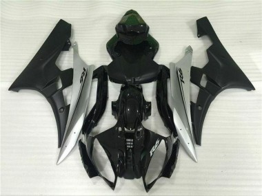 06-07 Silber Schwarz Yamaha YZF R6 Motorrad Verkleidung & Plastik