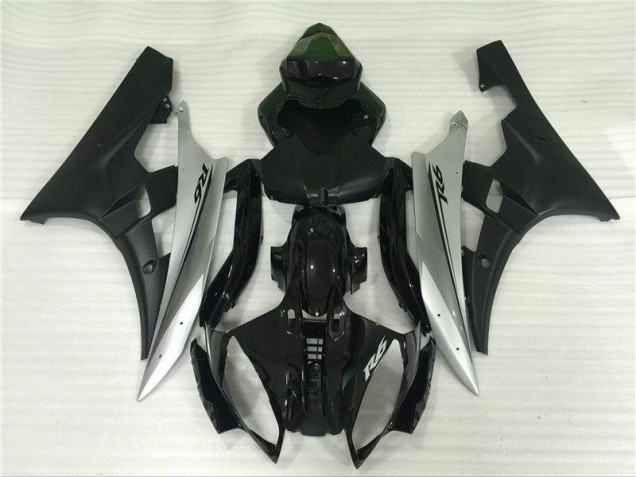 06-07 Silber Schwarz Yamaha YZF R6 Motorrad Verkleidung & Plastik 06-07 Silber Schwarz Yamaha YZF R6 Motorrad Verkleidung & Plastik