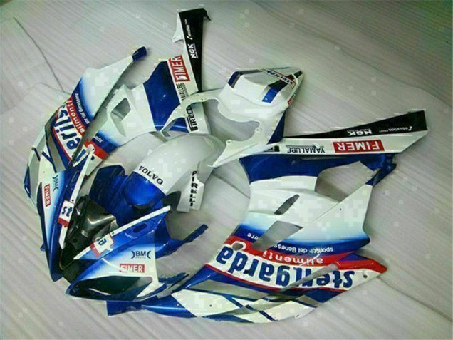 06-07 Weiß Blau Yamaha YZF R6 Motorrad Verkleidung