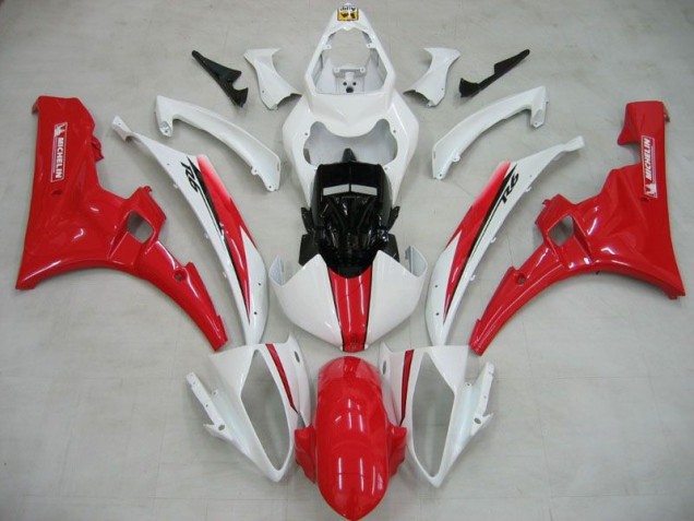 06-07 Weiß Rot Michelin Yamaha YZF R6 Motorrad Verkleidung