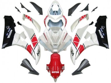 06-07 Weiß Rot Schwarz Yamaha YZF R6 Motorrad Verkleidung