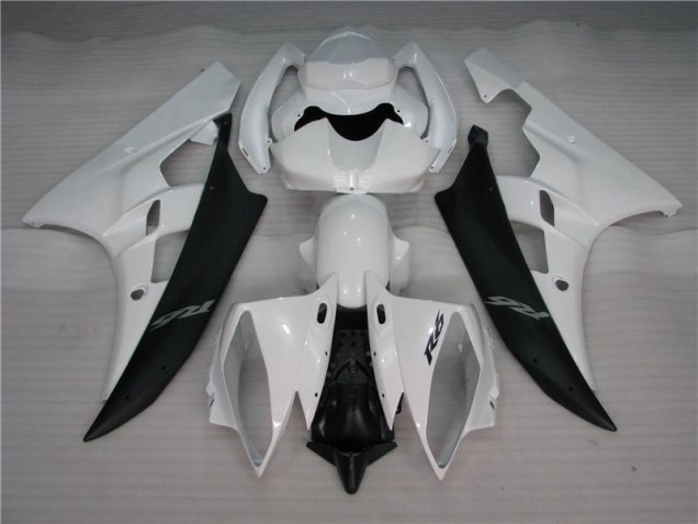 06-07 Weiß Schwarz Yamaha YZF R6 Motorrad Verkleidung