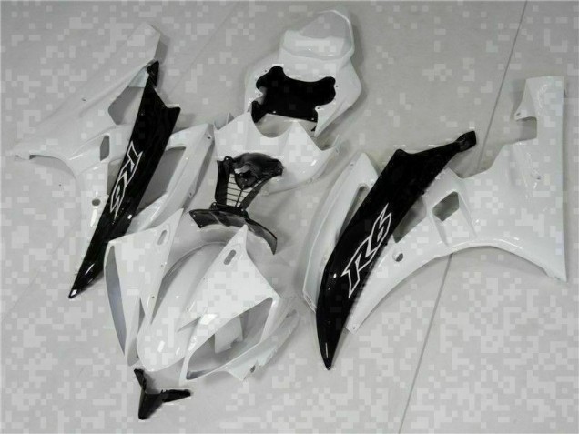 06-07 Weiß Schwarz Yamaha YZF R6 Motorrad Verkleidung & Plastik