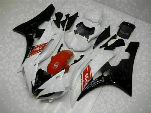 06-07 Weiß Schwarz Yamaha YZF R6 Motorrad Vollverkleidung 06-07 Weiß Schwarz Yamaha YZF R6 Motorrad Vollverkleidung