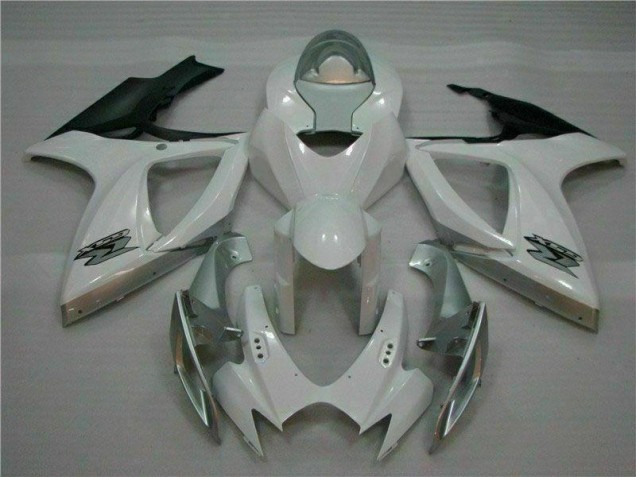 06-07 Weiß Silber Suzuki GSXR 600/750 Motorrad Verkleidung & Plastik 06-07 Weiß Silber Suzuki GSXR 600/750 Motorrad Verkleidung & Plastik