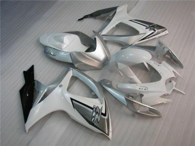 06-07 Weiß Silber Suzuki GSXR 600/750 Motorrad Verkleidungen