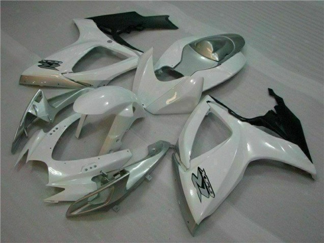 06-07 Weiß Silber Suzuki GSXR 600/750 Motorrad Vollverkleidung 06-07 Weiß Silber Suzuki GSXR 600/750 Motorrad Vollverkleidung