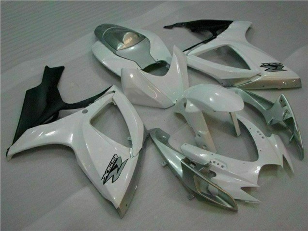 06-07 Weiß Silber Suzuki GSXR 600/750 Motorrad Vollverkleidung 06-07 Weiß Silber Suzuki GSXR 600/750 Motorrad Vollverkleidung