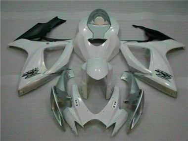 06-07 Weiß Silber Suzuki GSXR 600/750 Motorrad Vollverkleidung