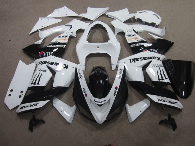 06-07 Weiß Touch4 Monster Kawasaki ZX10R Motorrad Verkleidung 06-07 Weiß Touch4 Monster Kawasaki ZX10R Motorrad Verkleidung