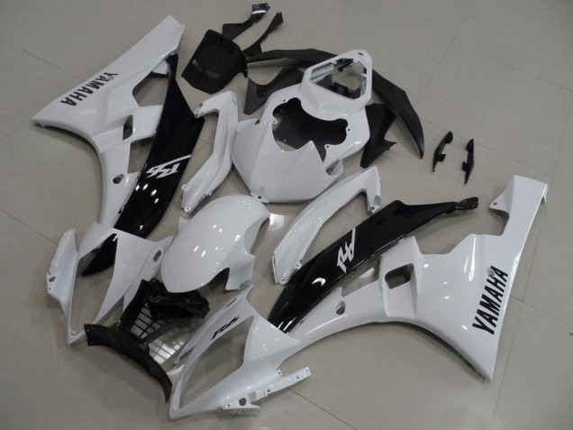 06-07 Weiß Und Schwarz Yamaha YZF R6 Motorrad Verkleidung
