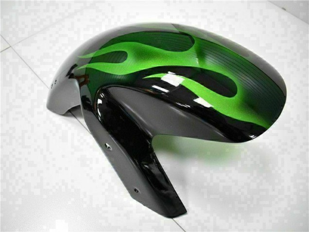 06-08 Grüne Flamme Kawasaki EX650 Motorrad Verkleidung 06-08 Grüne Flamme Kawasaki EX650 Motorrad Verkleidung
