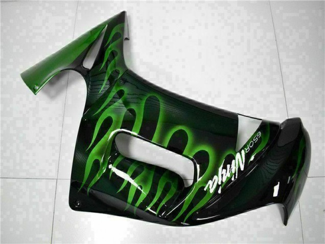 06-08 Grüne Flamme Kawasaki EX650 Motorrad Verkleidung 06-08 Grüne Flamme Kawasaki EX650 Motorrad Verkleidung