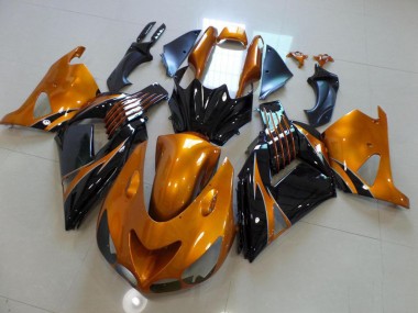 06-11 Braun und Schwarz kein Aufkleber Kawasaki ZX14R ZZR1400 Motorrad Verkleidung