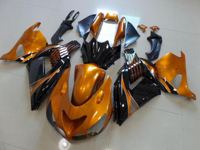 06-11 Braun und Schwarz kein Aufkleber Kawasaki ZX14R ZZR1400 Motorrad Verkleidung 06-11 Braun und Schwarz kein Aufkleber Kawasaki ZX14R ZZR1400 Motorrad Verkleidung