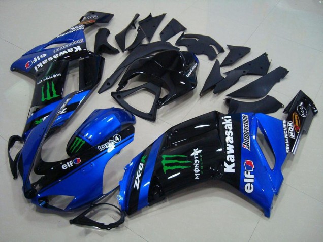 07-08 Blau Monster Kawasaki ZX6R Motorrad Verkleidung