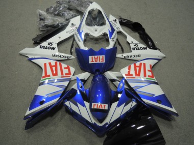 07-08 Blau Weiß Rot Fiat Yamaha YZF R1 Motorrad Verkleidung