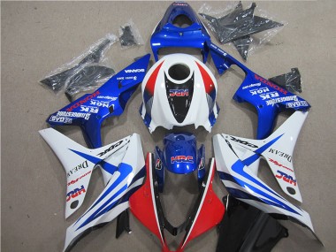 07-08 Blau Weiß Rot HRC Honda CBR600RR Motorrad Verkleidung