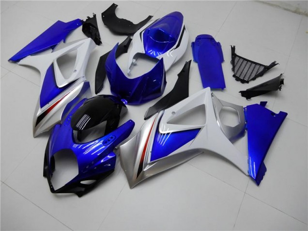 07-08 Blau Weiß Suzuki GSXR 1000 Motorrad Verkleidungen 07-08 Blau Weiß Suzuki GSXR 1000 Motorrad Verkleidungen