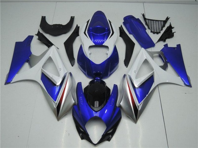 07-08 Blau Weiß Suzuki GSXR 1000 Motorrad Verkleidungen 07-08 Blau Weiß Suzuki GSXR 1000 Motorrad Verkleidungen