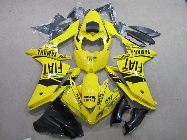 07-08 Gelb Schwarz Motul Fiat Yamaha YZF R1 Motorrad Verkleidung 07-08 Gelb Schwarz Motul Fiat Yamaha YZF R1 Motorrad Verkleidung