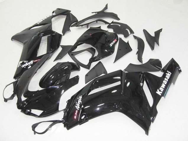 07-08 Glänzend Schwarz Kawasaki ZX6R Motorrad Verkleidung 07-08 Glänzend Schwarz Kawasaki ZX6R Motorrad Verkleidung