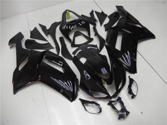 07-08 Glänzend Schwarz Kawasaki ZX6R Motorrad Verkleidungen 07-08 Glänzend Schwarz Kawasaki ZX6R Motorrad Verkleidungen