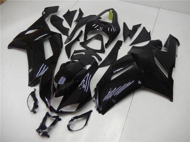 07-08 Glänzend Schwarz Kawasaki ZX6R Motorrad Verkleidungen 07-08 Glänzend Schwarz Kawasaki ZX6R Motorrad Verkleidungen