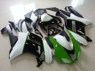 07-08 Grün Schwarz Weiß Kawasaki ZX6R Motorrad Verkleidung