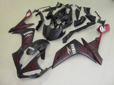 07-08 Matt Rot Flamme Yamaha YZF R1 Motorrad Verkleidung