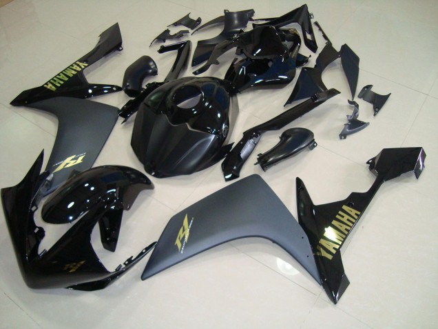 07-08 Matt Schwarz Gold Yamaha YZF R1 Motorrad Verkleidung