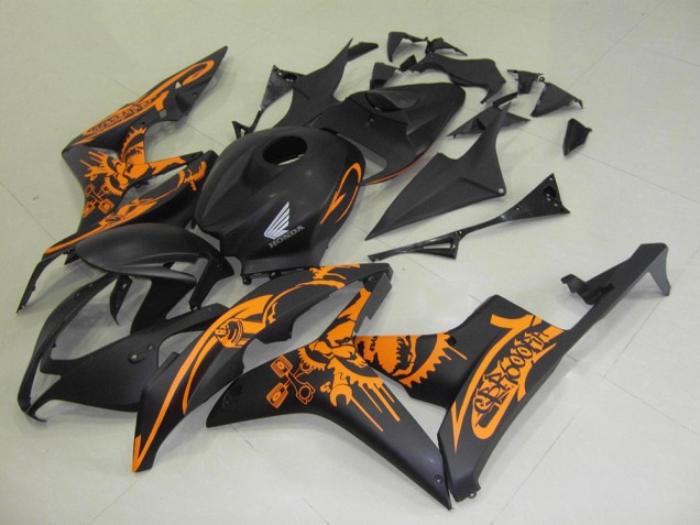 07-08 Matt Schwarzer Orange Aufkleber Honda CBR600RR Motorrad Verkleidung 07-08 Matt Schwarzer Orange Aufkleber Honda CBR600RR Motorrad Verkleidung