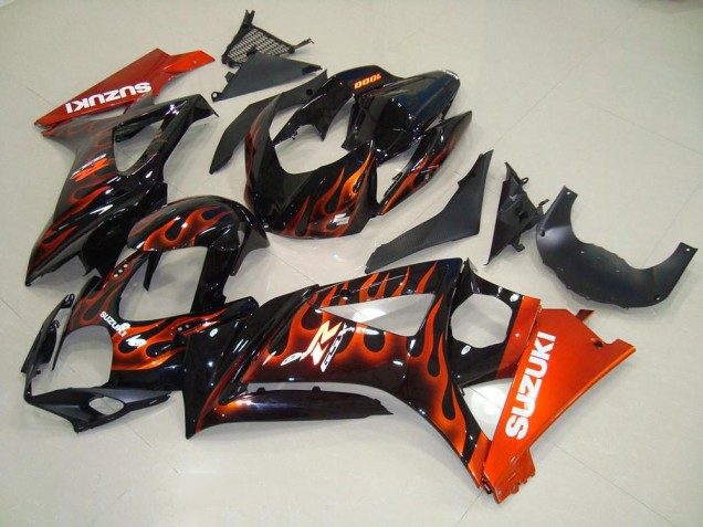 07-08 Orange Flamme Suzuki GSXR 1000 Motorrad Verkleidung 07-08 Orange Flamme Suzuki GSXR 1000 Motorrad Verkleidung