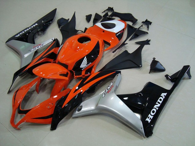 07-08 Orange Silber Schwarz Honda CBR600RR Motorrad Verkleidung 07-08 Orange Silber Schwarz Honda CBR600RR Motorrad Verkleidung