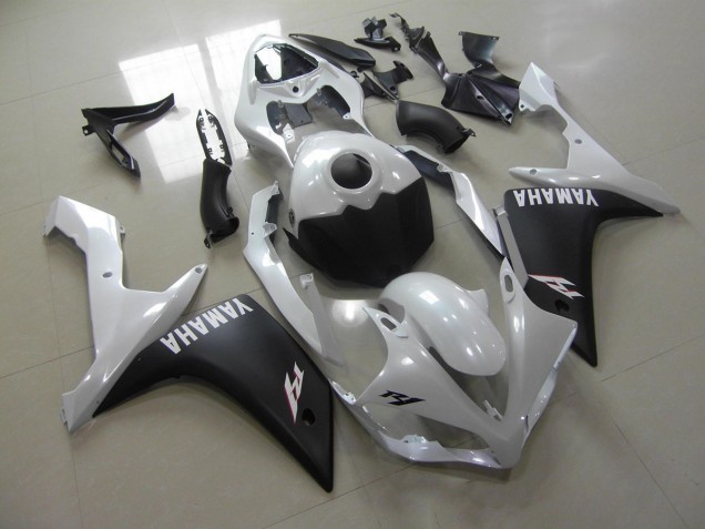 07-08 Perl Weiß Matt Schwarz Yamaha YZF R1 Motorrad Verkleidung 07-08 Perl Weiß Matt Schwarz Yamaha YZF R1 Motorrad Verkleidung