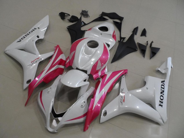 07-08 Perl Weiß mit Rosa Honda CBR600RR Motorrad Verkleidung 07-08 Perl Weiß mit Rosa Honda CBR600RR Motorrad Verkleidung