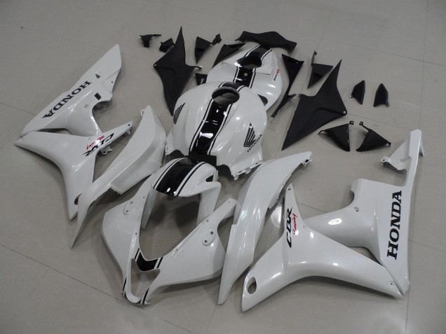 07-08 Perl Weiß mit schwarzen Streifen Honda CBR600RR Motorrad Verkleidung 07-08 Perl Weiß mit schwarzen Streifen Honda CBR600RR Motorrad Verkleidung