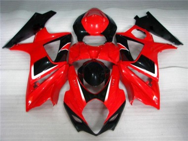 07-08 Rot Schwarz Suzuki GSXR 1000 Motorrad Vollverkleidung