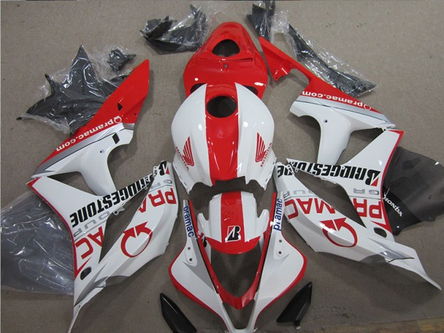 07-08 Rot Weiß Honda CBR600RR Motorrad Verkleidung 07-08 Rot Weiß Honda CBR600RR Motorrad Verkleidung