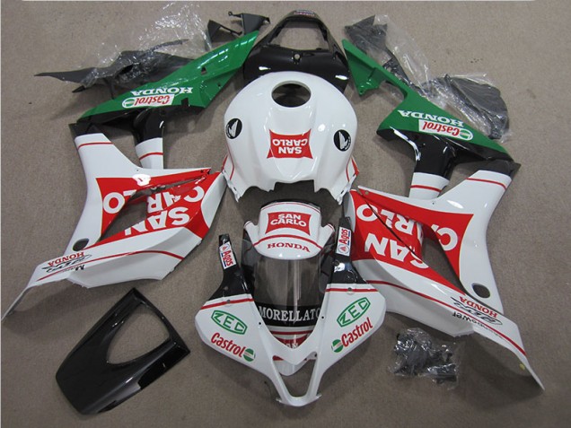 07-08 Rot Weiß San Carlo Honda CBR600RR Motorrad Verkleidung 07-08 Rot Weiß San Carlo Honda CBR600RR Motorrad Verkleidung