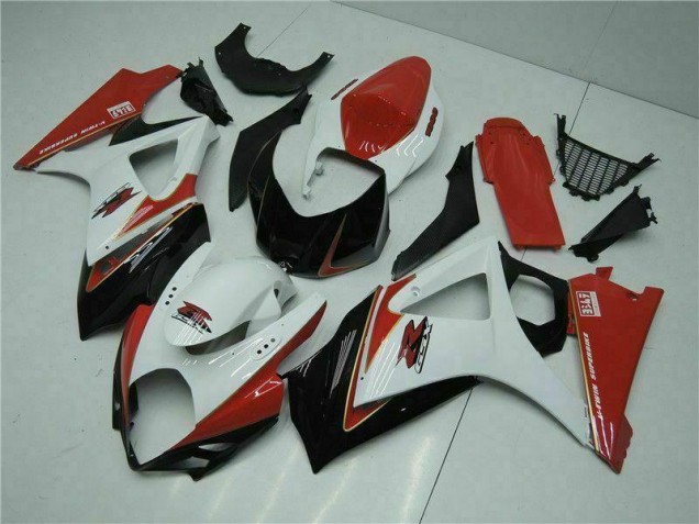 07-08 Rot Weiß Suzuki GSXR 1000 Motorrad Verkleidungen 07-08 Rot Weiß Suzuki GSXR 1000 Motorrad Verkleidungen