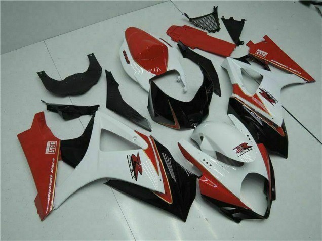 07-08 Rot Weiß Suzuki GSXR 1000 Motorrad Verkleidungen 07-08 Rot Weiß Suzuki GSXR 1000 Motorrad Verkleidungen