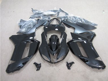 07-08 Schwarz Kawasaki ZX6R Motorrad Vollverkleidung
