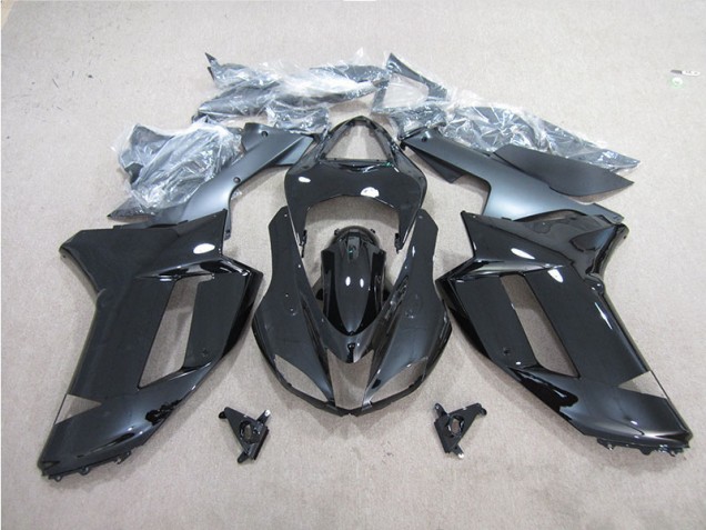 07-08 Schwarz Kawasaki ZX6R Motorrad Vollverkleidung