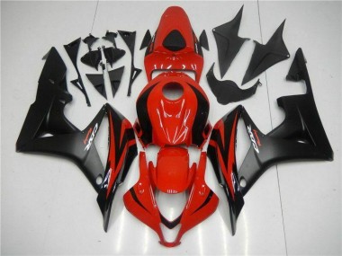 07-08 Schwarz Rot Honda CBR600RR Motorrad Verkleidung Komplett Sets