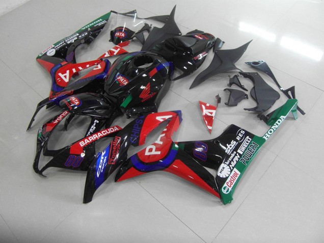 07-08 Schwarz Rot Pata Honda CBR600RR Motorrad Verkleidung 07-08 Schwarz Rot Pata Honda CBR600RR Motorrad Verkleidung