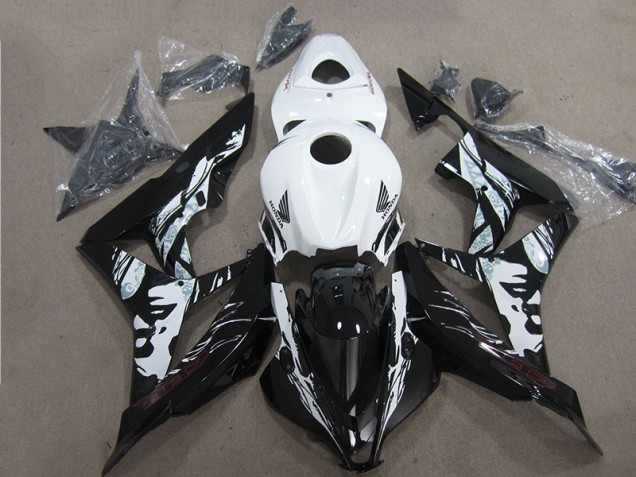 07-08 Schwarz Weiß Honda CBR600RR Motorrad Verkleidung 07-08 Schwarz Weiß Honda CBR600RR Motorrad Verkleidung